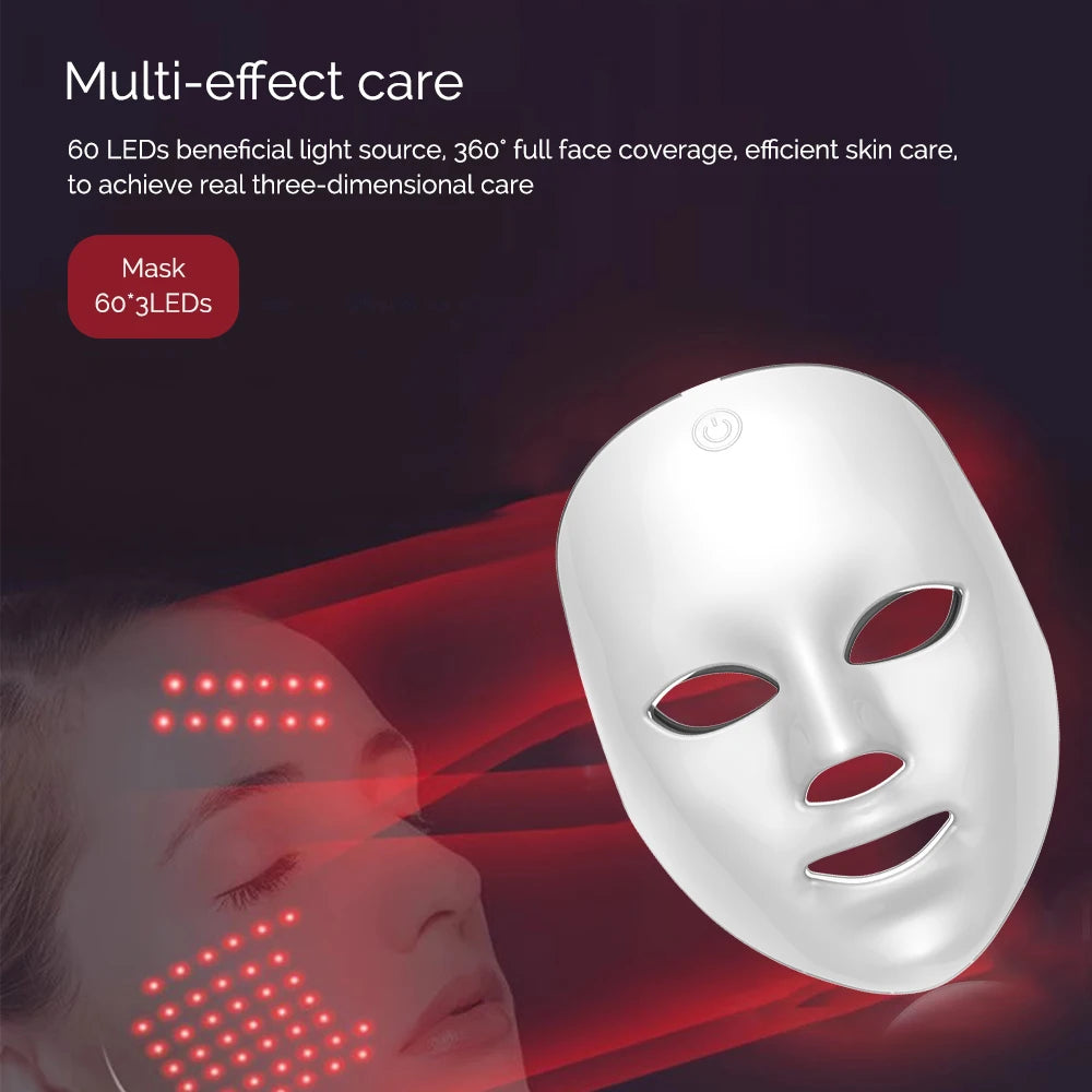 7-Color LED Face & Neck Mask | Photon Light Therapy Skin Rejuvenation