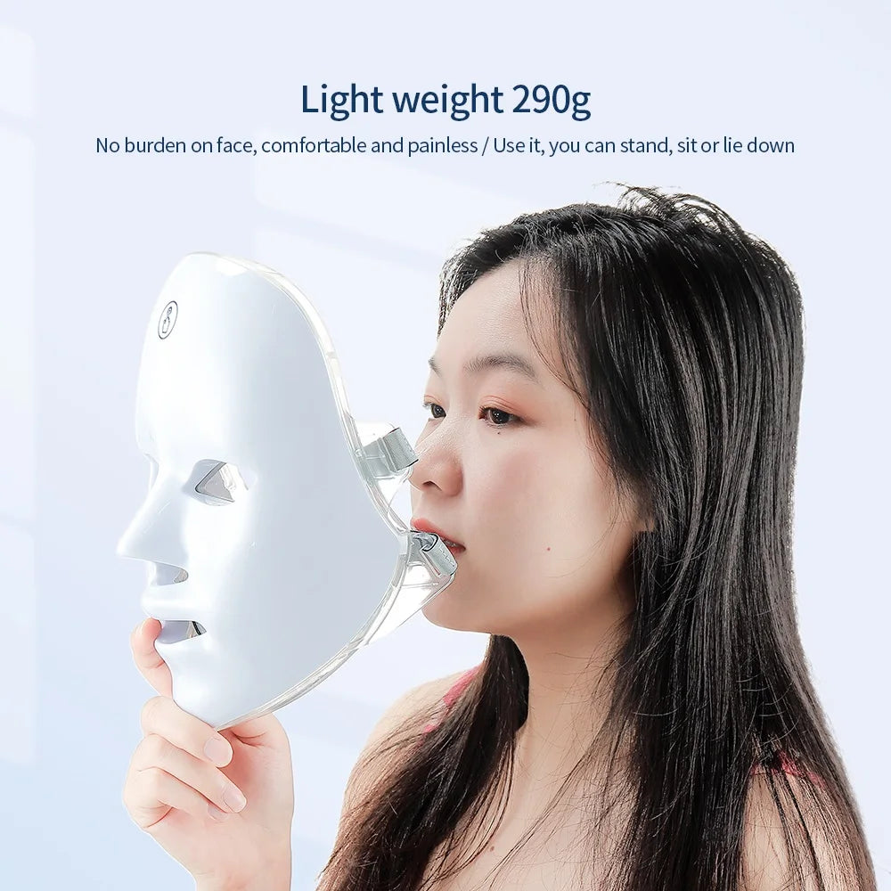 7-Color LED Face & Neck Mask | Photon Light Therapy Skin Rejuvenation