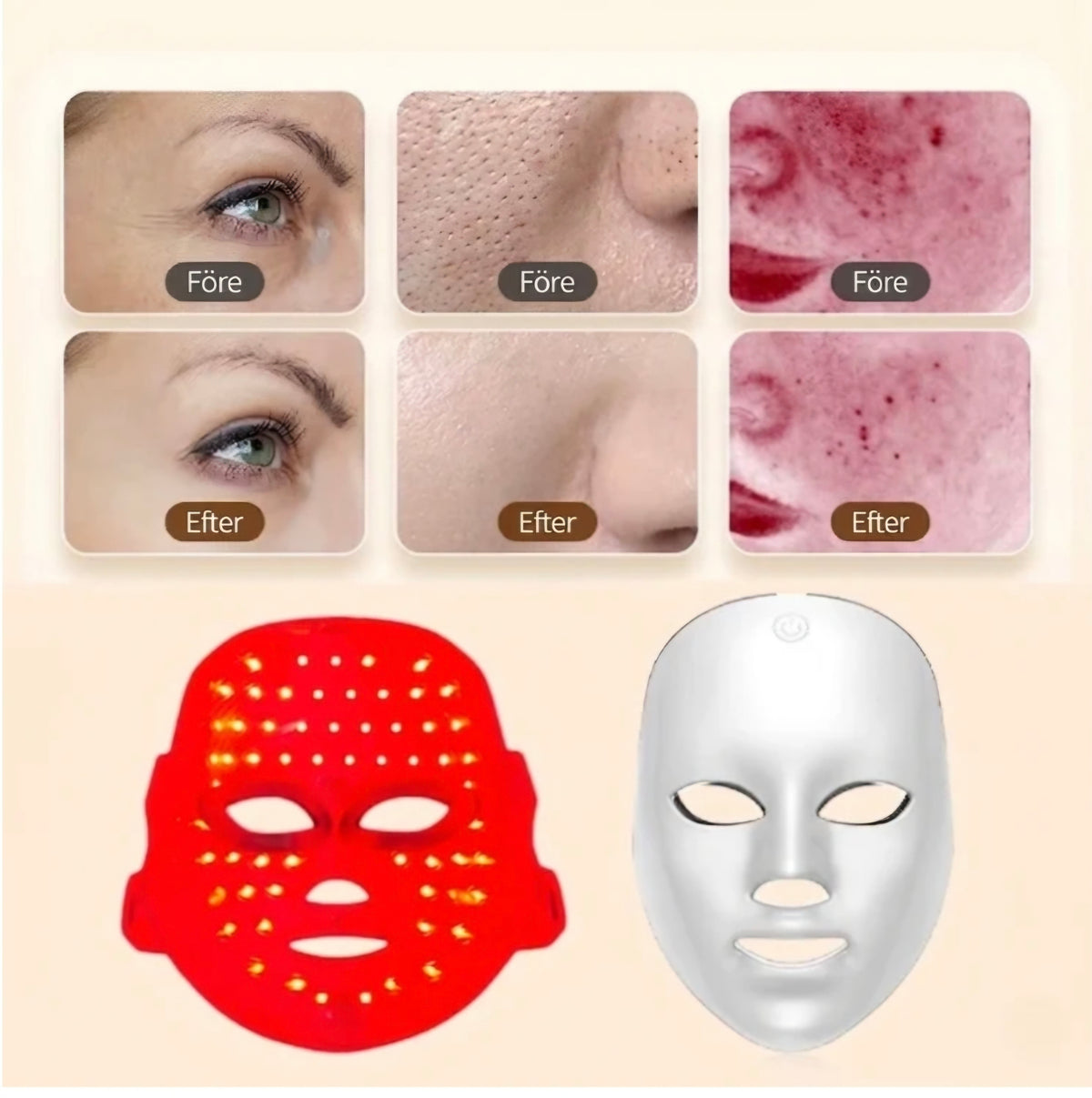 7-Color LED Face & Neck Mask | Photon Light Therapy Skin Rejuvenation